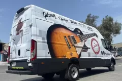 Printzone Advertising LLC vehicle branding company in Dubai Al Quoz wrapping a commercial van with full vinyl wrap