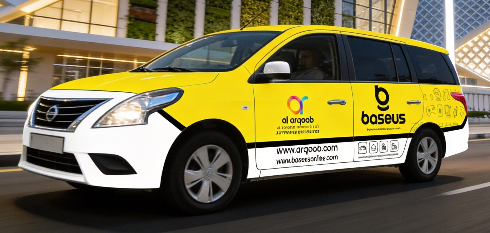 Vehicle branding company in Dubai wrapping a commercial car van with full vinyl wrap - 2