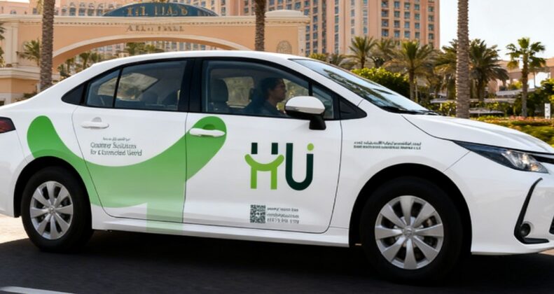 Vehicle branding company in Dubai wrapping a commercial car van with full vinyl wrap - 3