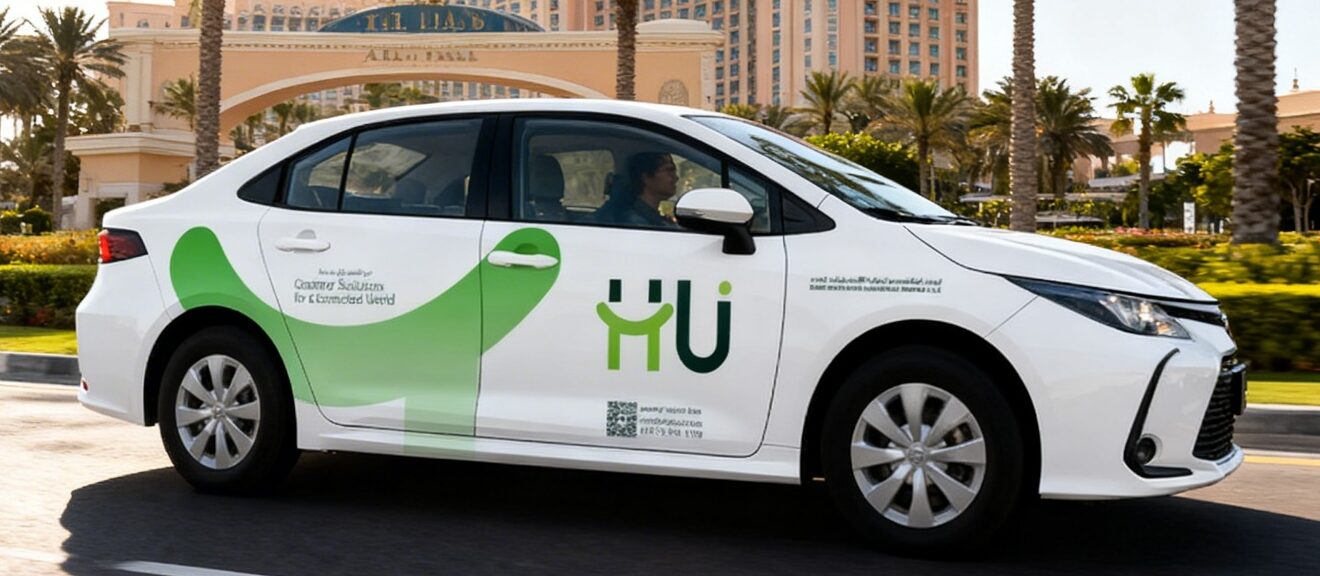 Vehicle branding company in Dubai wrapping a commercial car van with full vinyl wrap - 3