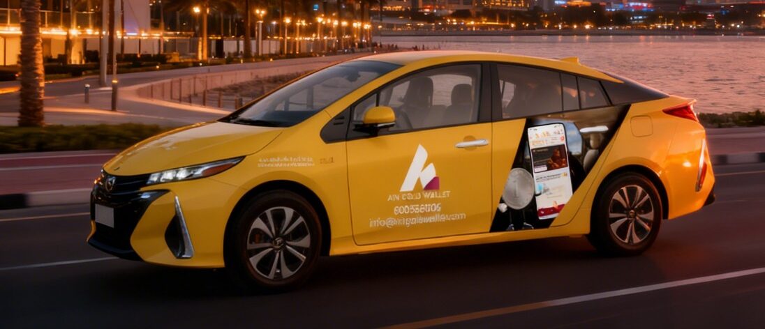 Vehicle branding company in Dubai wrapping a commercial car van with full vinyl wrap - 5