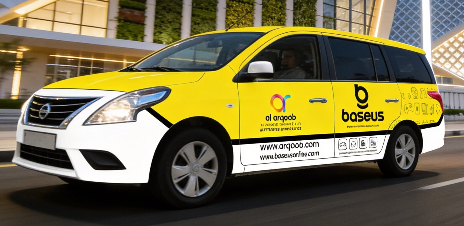 Vehicle branding company in Dubai wrapping a commercial car van with full vinyl wrap - 2