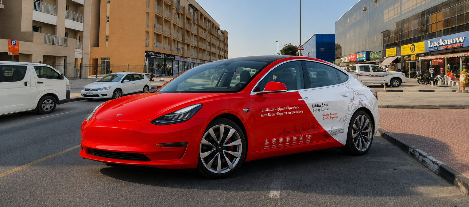 Professional vehicle branding in Dubai with full vinyl wrap by Printzone Advertising Al Quoz UAE-91
