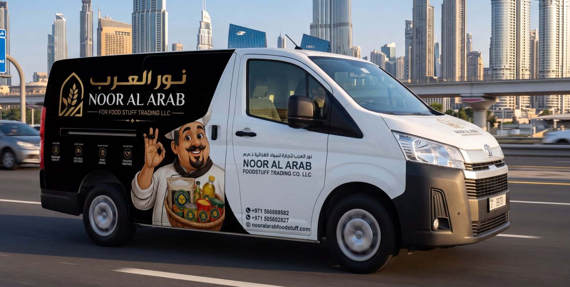 Van branding in Dubai with custom vinyl wrap for business advertising in Al Quoz UAE-5