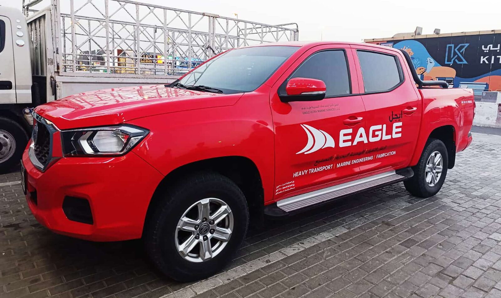 Vehicle branding company in Dubai wrapping a commercial Truck and vehicle with full vinyl wrap - 53