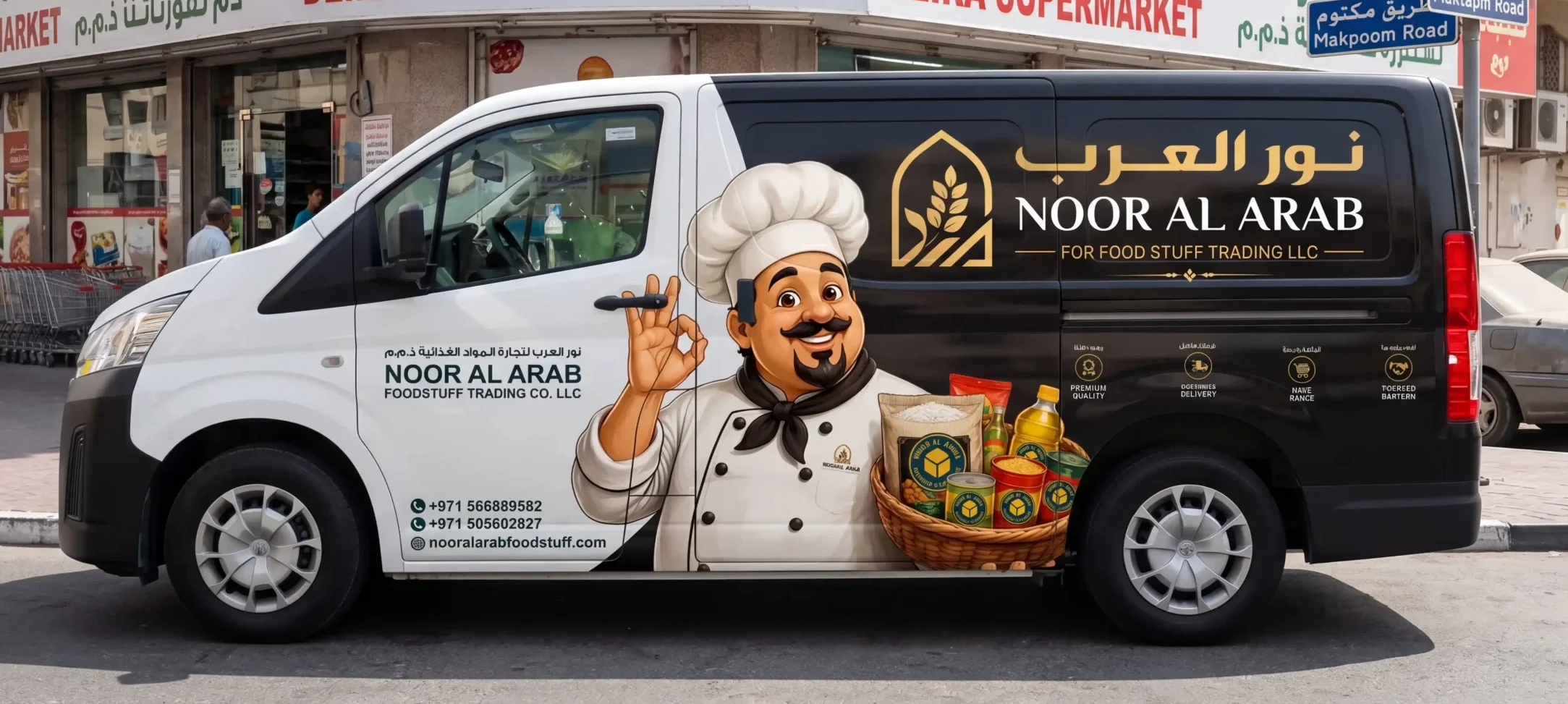 Van branding in Dubai with custom vinyl wrap for business advertising in Al Quoz UAE-3