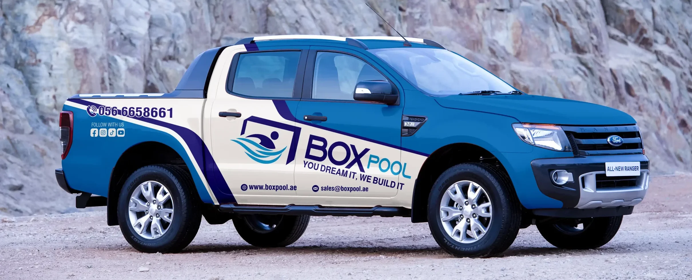 Vehicle branding company in Dubai wrapping a commercial Truck and vehicle with full vinyl wrap - 15
