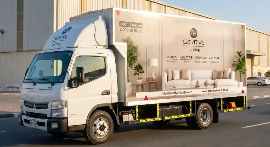 Vehicle branding company in Dubai wrapping a commercial Truck and vehicle with full vinyl wrap - 60