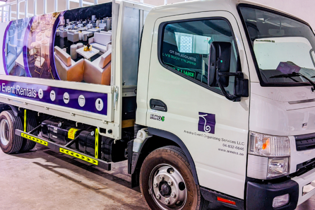 truck branding services in Dubai by Printzone